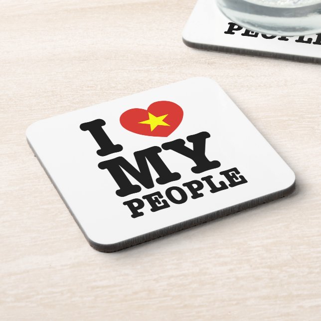 I Heart (Love) My Viet People Coaster (Left Side)