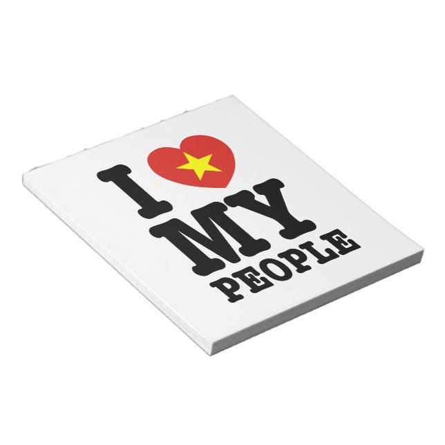 I Heart (Love) My Viet People Notepad (Angled)