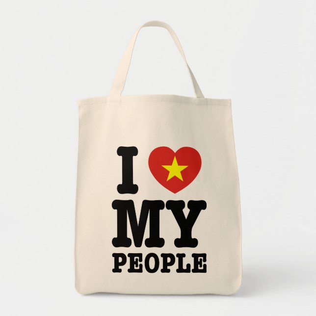 I Heart (Love) My Viet People Tote Bag (Front)