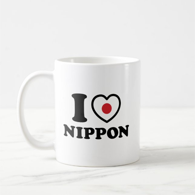 I HEART [LOVE] NIPPON COFFEE MUG (Left)