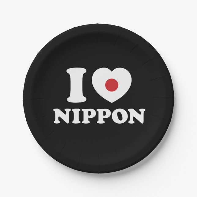 I HEART [LOVE] NIPPON PAPER PLATE (Front)