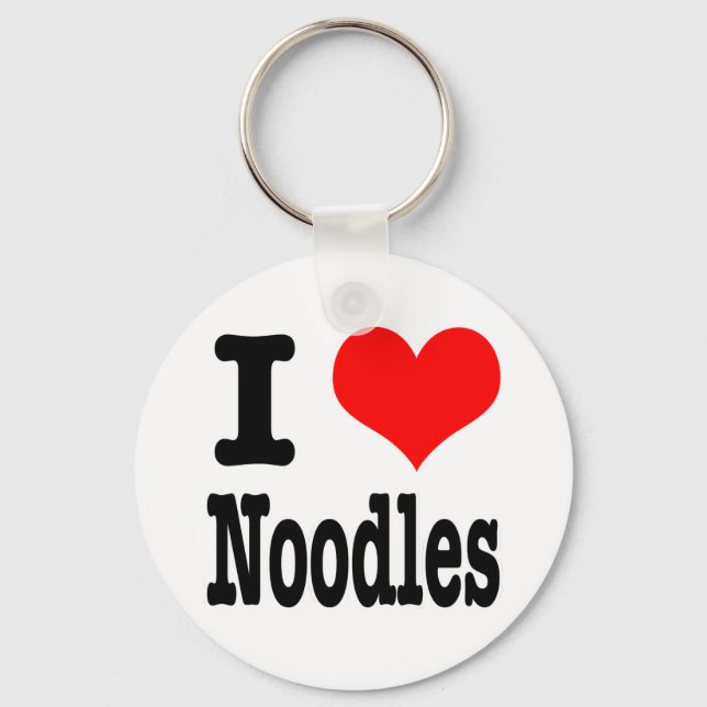 I HEART (LOVE) noodles Key Ring (Front)