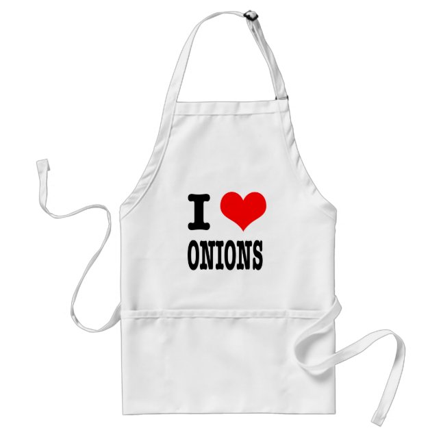 I HEART (LOVE) ONIONS STANDARD APRON (Front)