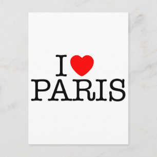 I heart (love) Paris Postcard