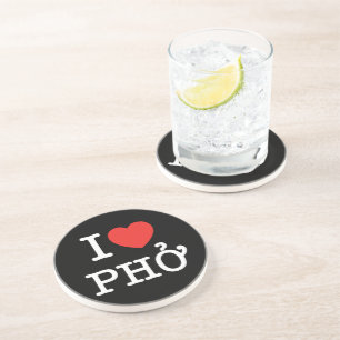 I Heart (Love) Pho Coaster