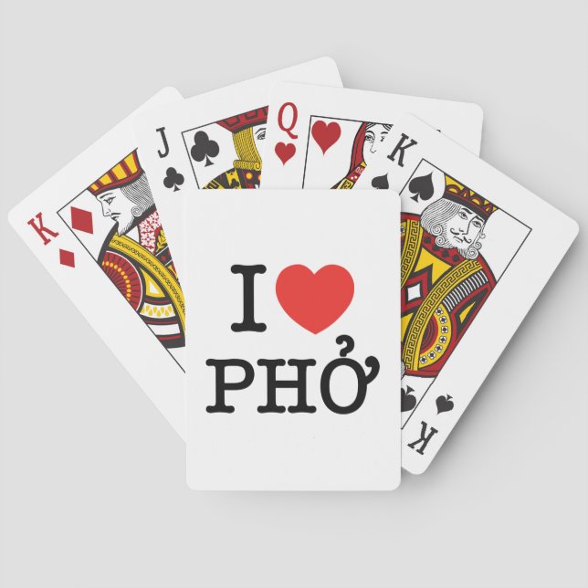 I Heart (Love) Pho Playing Cards (Back)