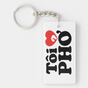 I Heart (Love) Pho (Tôi ❤ PHỞ) Vietnamese Lan Key Ring