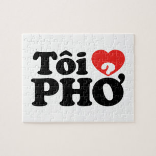 I Heart (Love) Pho (Tôi ❤ PHỞ) Vietnamese Language Jigsaw Puzzle