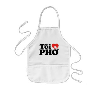 I Heart (Love) Pho (Tôi ❤ PHỞ) Vietnamese Language Kids Apron