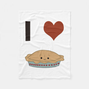 I heart (love) Pie Fleece Blanket