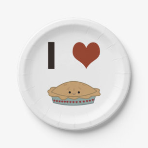 I heart (love) Pie Paper Plate