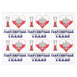 I Heart Love Plantersville Texas Tablecloth
