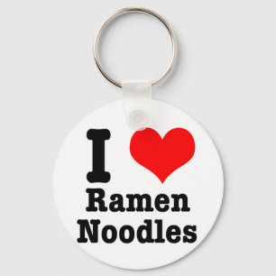 I HEART (LOVE) ramen noodles Key Ring
