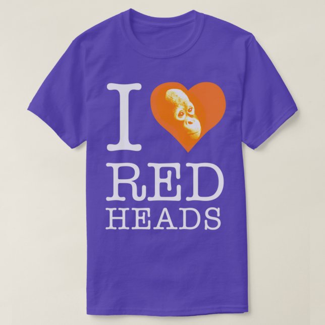 I heart love redheads T-Shirt (Design Front)
