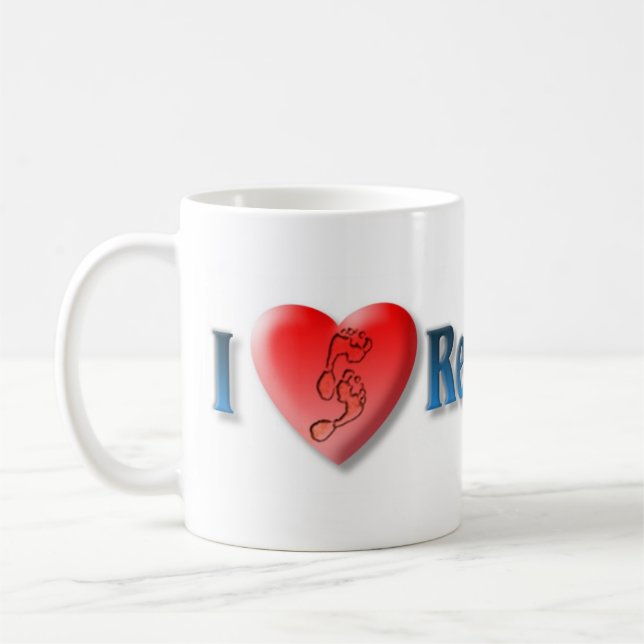 I (heart) Love Reflexology 11oz Mug (Left)