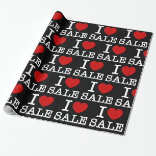 I HEART [LOVE] SALE WRAPPING PAPER