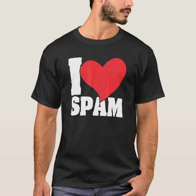 I Heart Love Spam Canned Cooked Pork Food  Spam T-Shirt (Front)