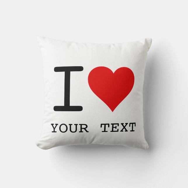 I Heart Love Template Cushion (Front)