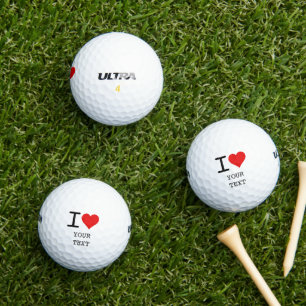 I Heart Love Template Golf Balls