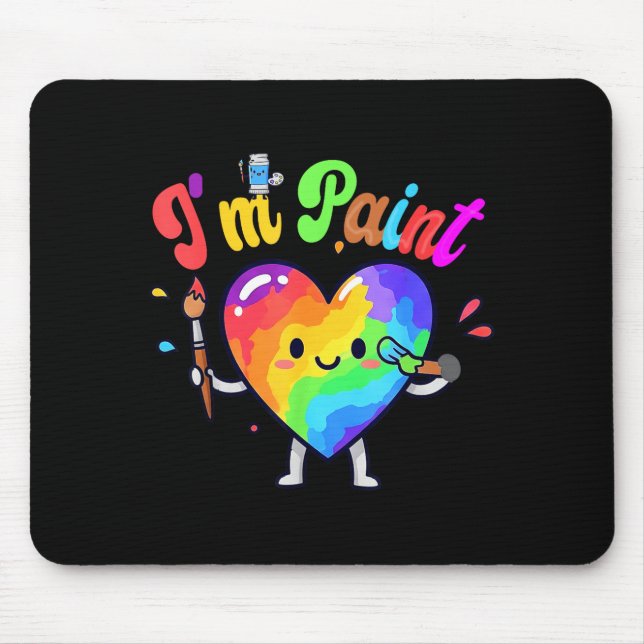 I Heart Love To Finger I'm Paint Cute Couple Valen Mouse Pad (Front)