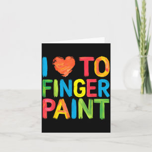 I Heart Love To Finger Paint Cute Couple Valentine Card