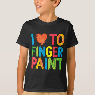 I Heart Love To Finger Paint Cute Couple Valentine T-Shirt