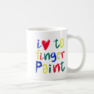 I Heart Love To Finger Paint - Funny Couple  Coffee Mug