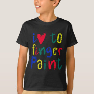 I Heart Love To Finger Paint - Funny Couple  T-Shirt