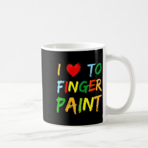 I Heart Love To Finger Paint I'm Paint Cute Couple Coffee Mug