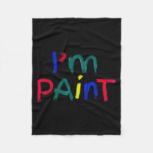 I Heart Love To Finger Paint I'm Paint Cute Couple Fleece Blanket