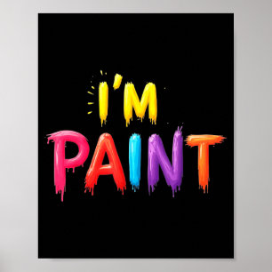 I Heart Love To Finger Paint I'm Paint Cute Couple Poster
