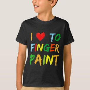 I Heart Love To Finger Paint I'm Paint Cute Couple T-Shirt