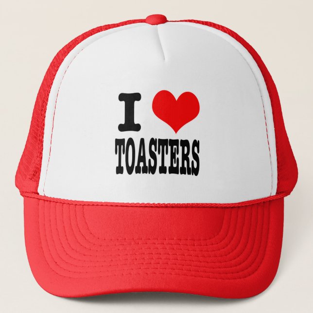 I HEART (LOVE) TOASTERS TRUCKER HAT (Front)