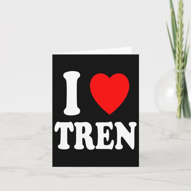I Heart (love) Tren Bodybuilding Steroids Cycle Mu Card (Front)