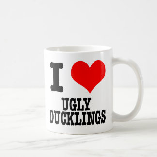 I HEART (LOVE) UGLY DUCKLINGS COFFEE MUG