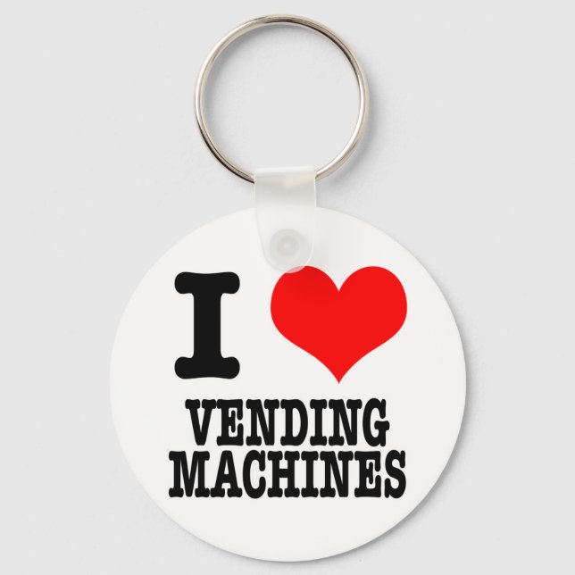 I HEART (LOVE) VENDING MACHINES KEY RING (Front)