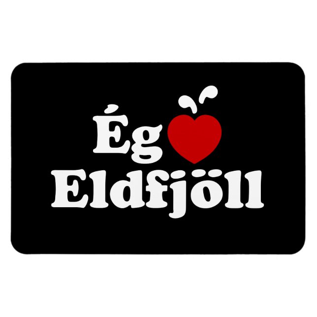 I Heart (Love) Volcanoes [Ég Elska Eldfjöll] Magnet (Horizontal)