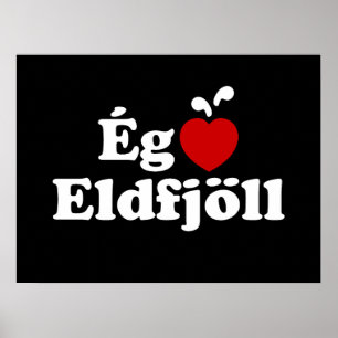 I Heart (Love) Volcanoes [Ég Elska Eldfjöll] Poster