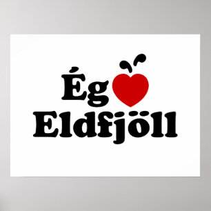 I Heart (Love) Volcanoes [Ég Elska Eldfjöll] Poster