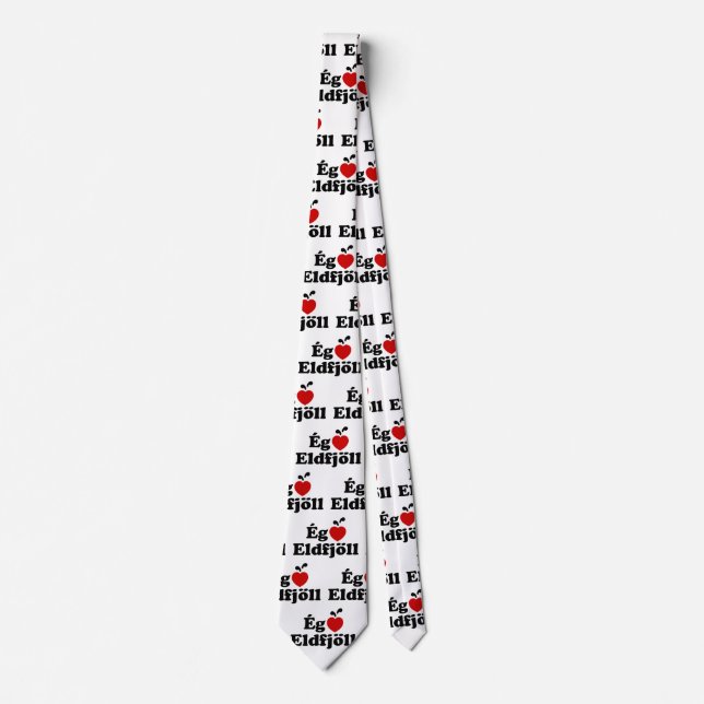 I Heart (Love) Volcanoes [Ég Elska Eldfjöll] Tie (Front)