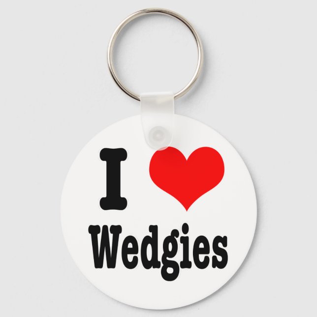 I HEART (LOVE) wedgies Key Ring (Front)
