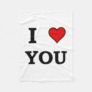 I Heart Love You Fleece Blanket