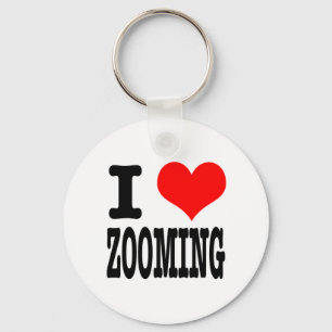 I HEART (LOVE) ZOOMING KEY RING