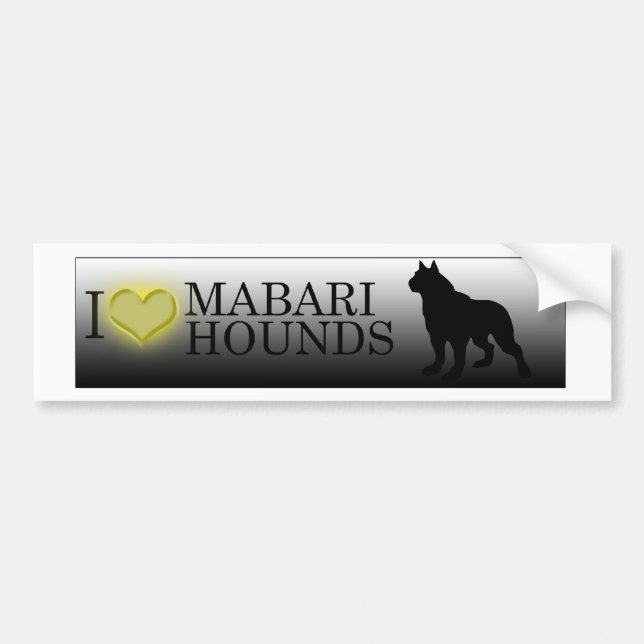 I heart Mabari Hounds Bumper Sticker (Front)