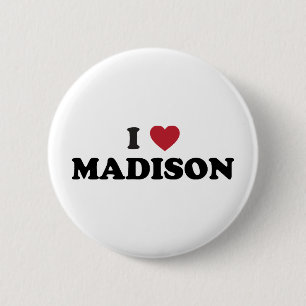 I Heart Madison Wisconsin 6 Cm Round Badge