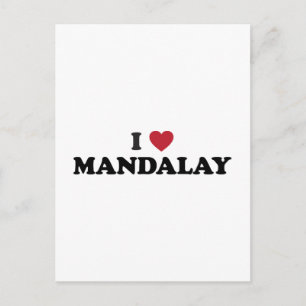 I Heart Mandalay Myanmar Postcard