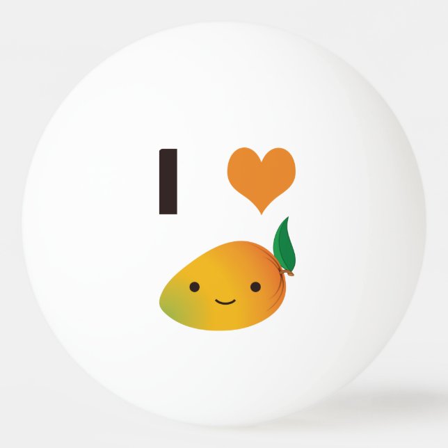 I heart Mango Ping Pong Ball (Front)