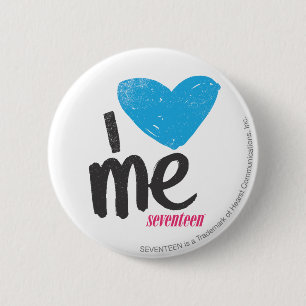 I Heart Me Aqua 6 Cm Round Badge