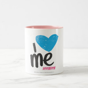 I Heart Me Aqua Two-Tone Coffee Mug
