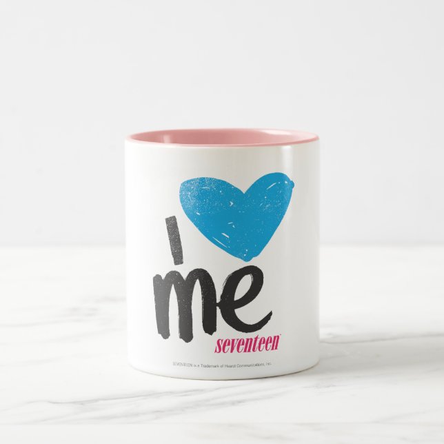 I Heart Me Aqua Two-Tone Coffee Mug (Center)